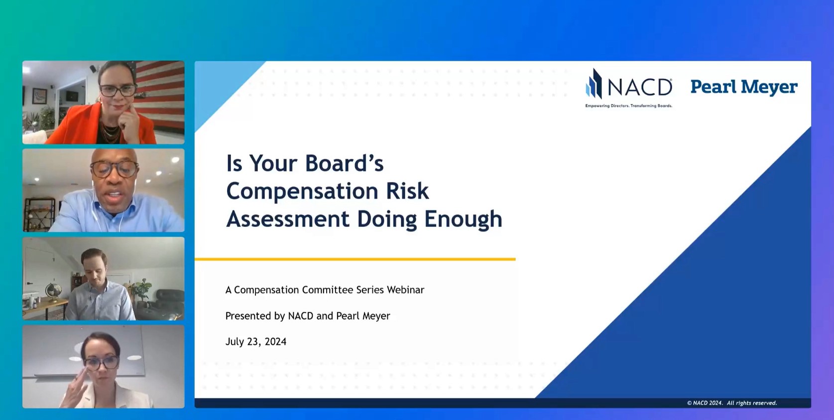 is your boards compensation risk assessment doing enough