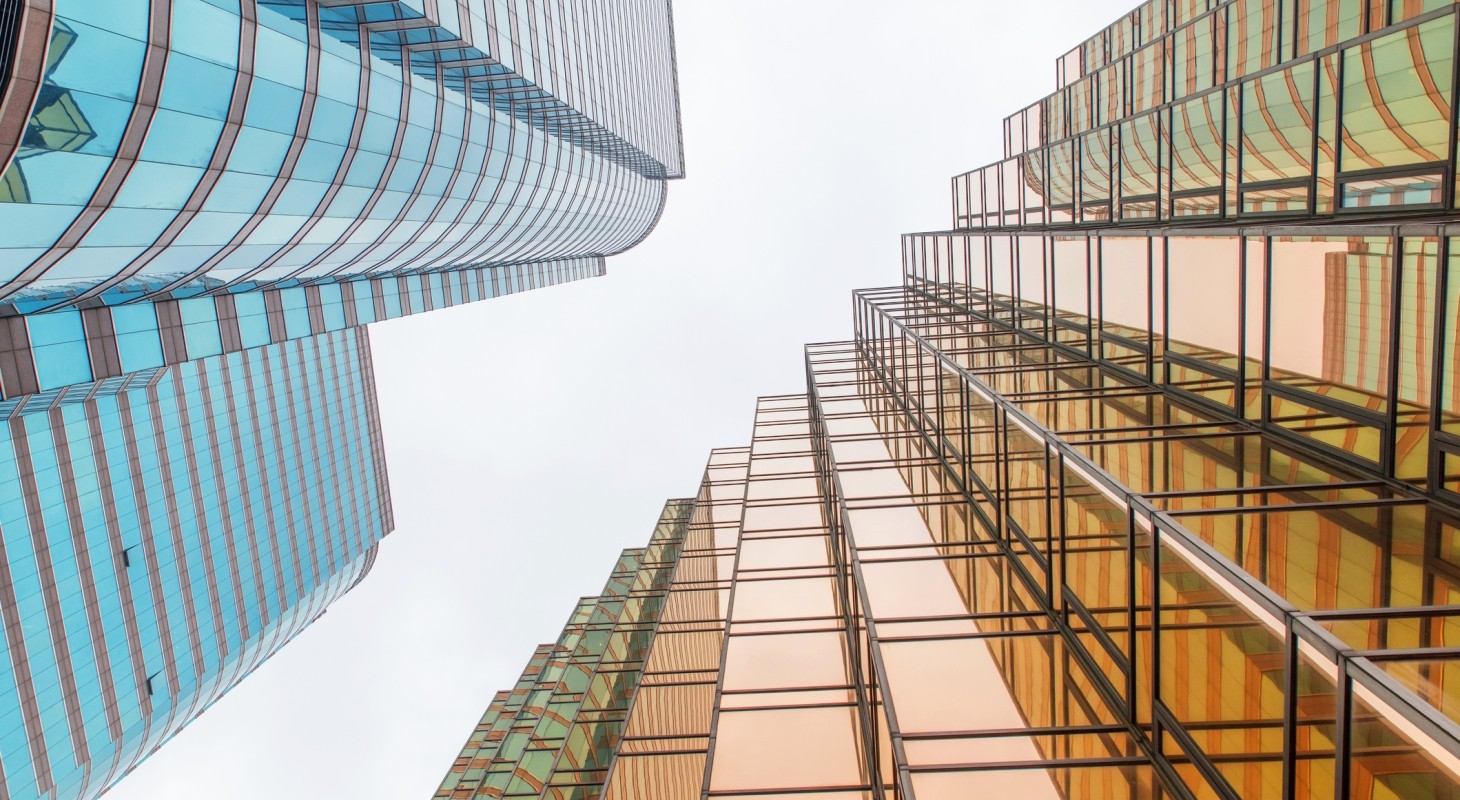 modern office buildings in downtown