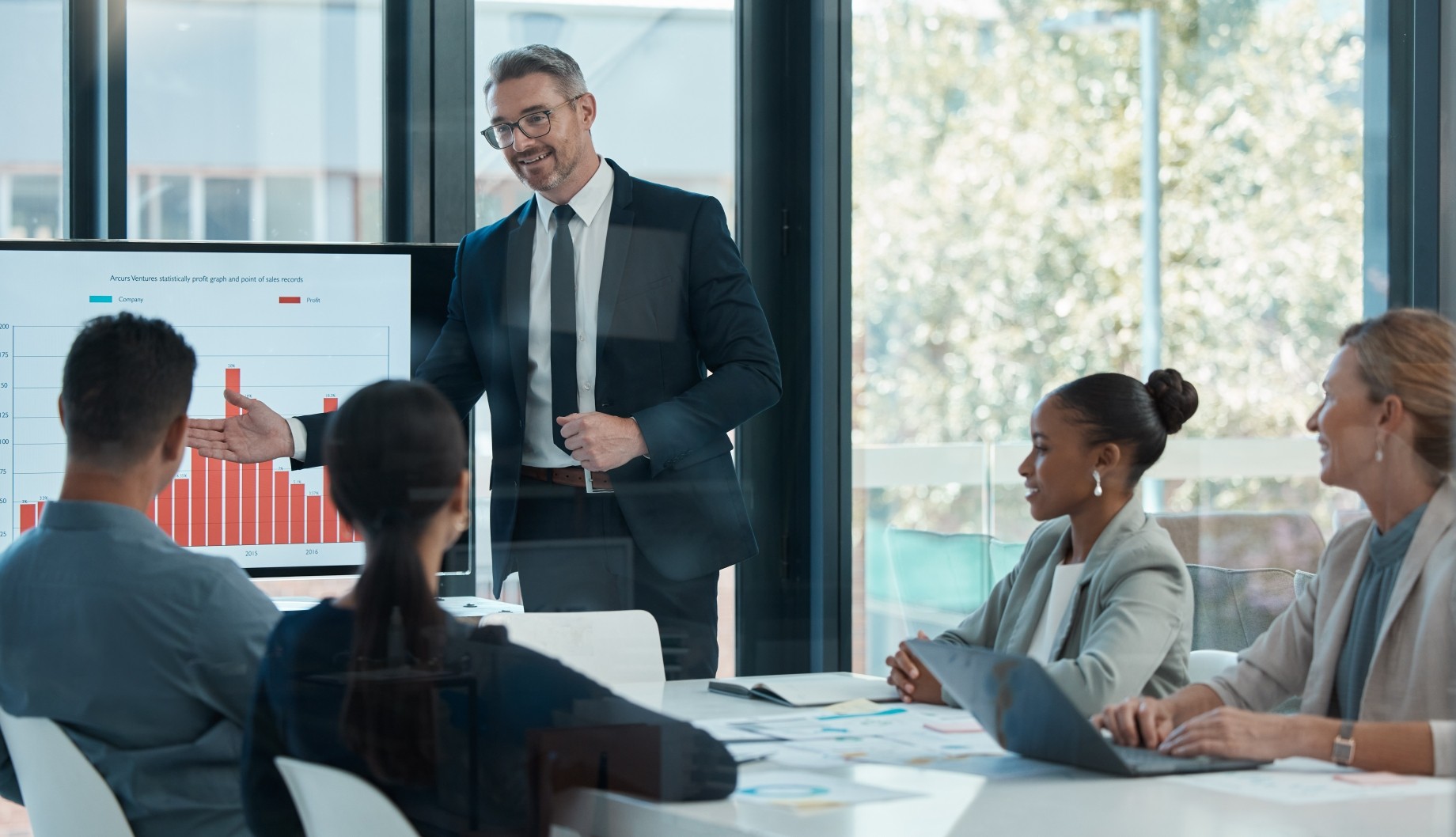 leader and team in boardroom