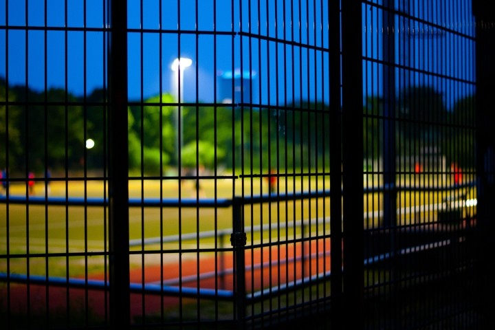 soccer field by night