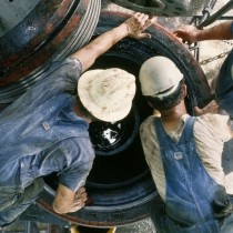 workers on an oil rig