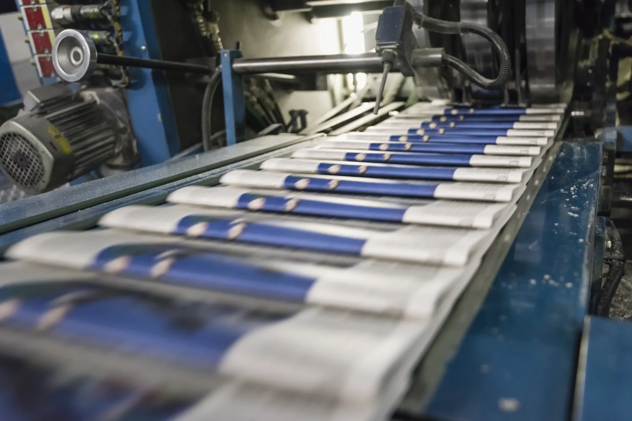 newspaper production at Tamedia Zurich printing plant